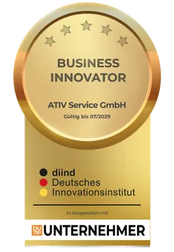 Business Innovator Siegel des Deutschen Innovationsinstituts (diind) für die ATIV Service GmbH