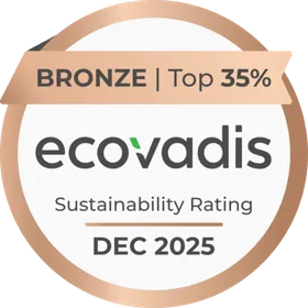 EcoVadis Bronze Sustainability Rating – Top 35%, Dezember 2025